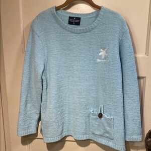 Sky Blue Soft as a Grape Knit Sarasota Sweater  Size L